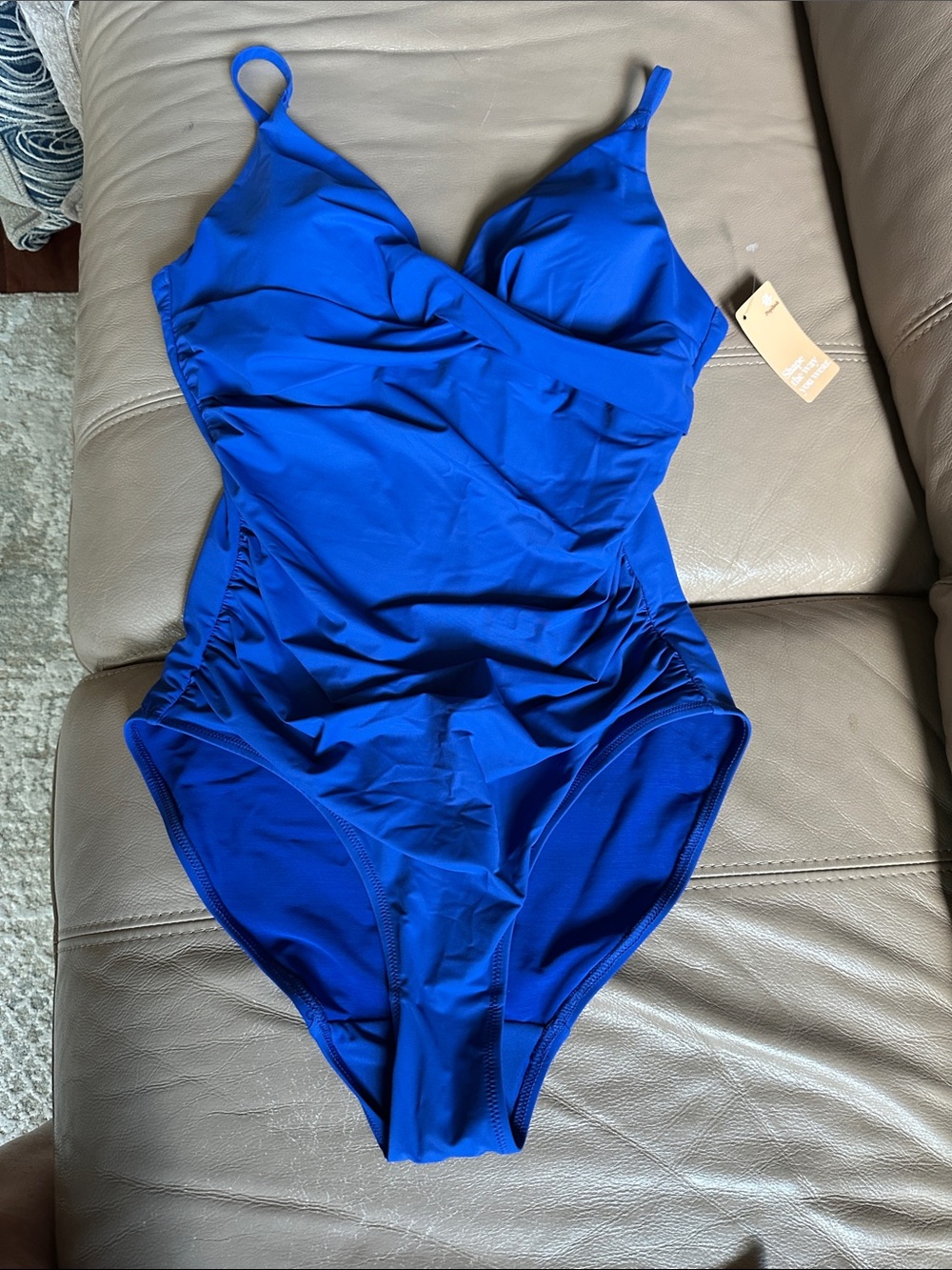 Sleek Cobalt Blue One-Piece Swimsuit - Brand:
